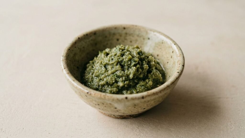Yuzu Kosho Recipe in a ceramic bowl